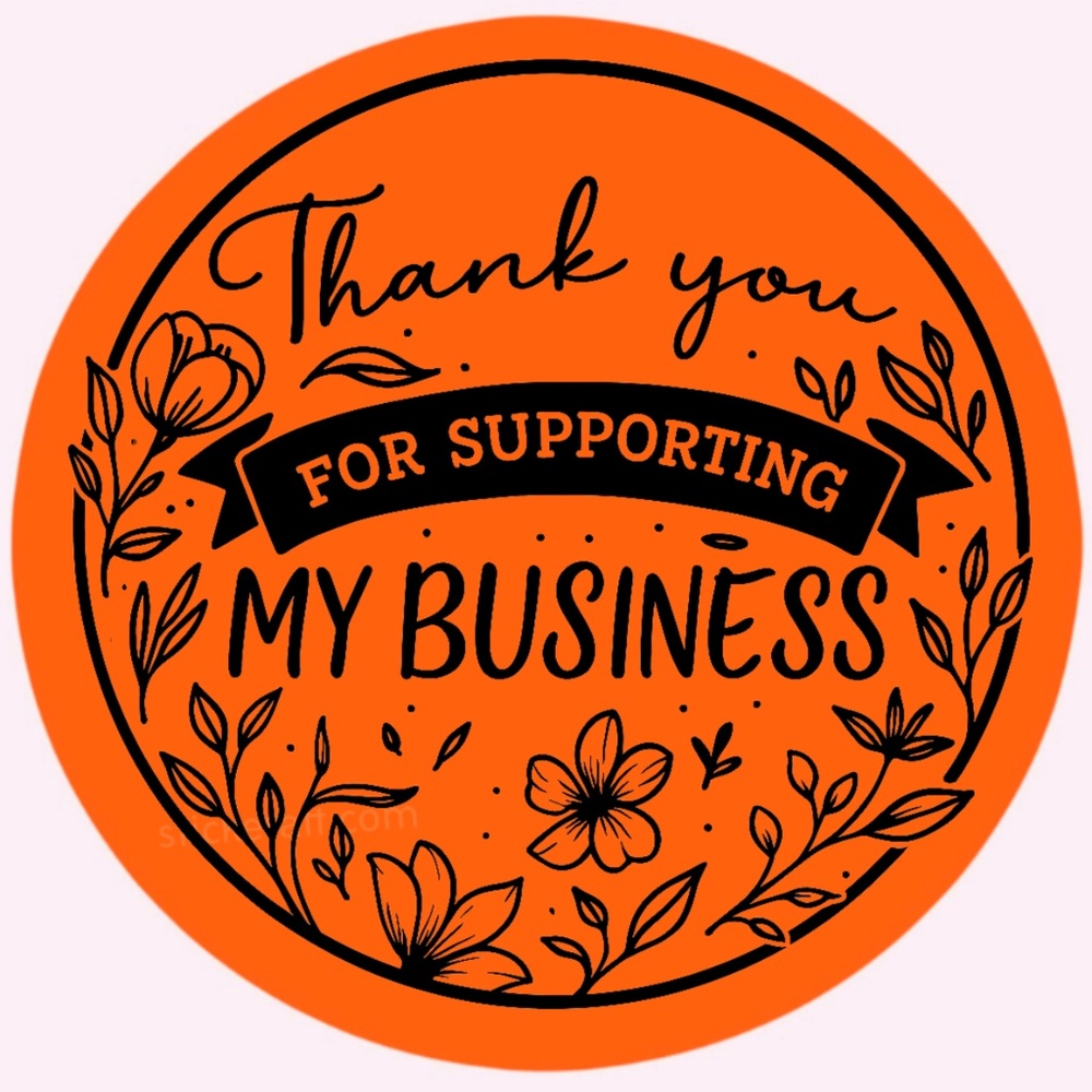Thank You for Supporting My Business Sticker 2” | Floral Label for Packaging - Picture 11 of 14